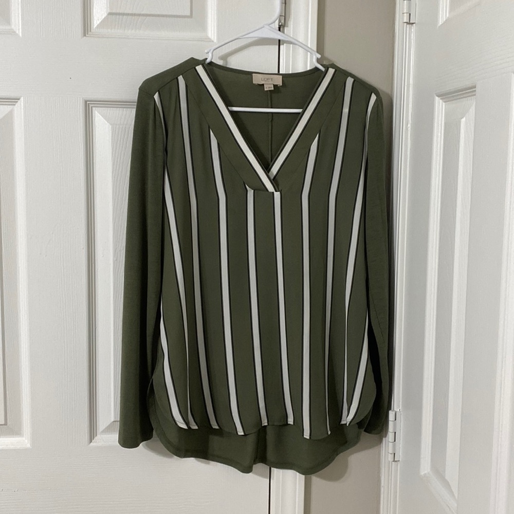 Striped Long Sleeve Blouse